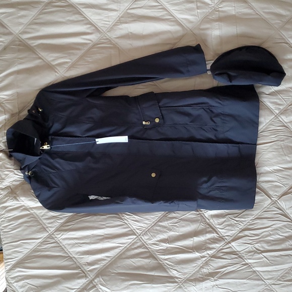 XS/TP Cole Haan Women's Packable Rain Jacket with Hood and Bow XS/TP - Picture 5 of 13